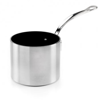 14cm Classic Non-Stick S/Steel Triply Milkpan From Samuel Groves